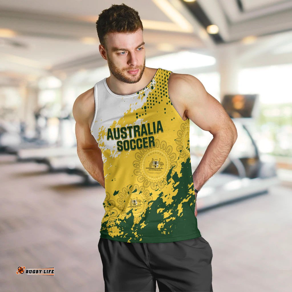 Australia Soccer Men Tank Top Til Its Done Matildas 2024 Happy 46th Anniversary
