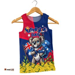 Amazing Aussie Australia Golden Wattle And Koala Australia Day Celebration Men Tank Top