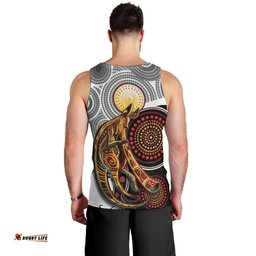 Aboriginal Kangaroo Pattern Dot Art Men Tank Top TS04
