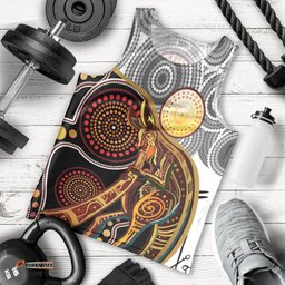 Aboriginal Kangaroo Pattern Dot Art Men Tank Top TS04