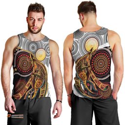 Aboriginal Kangaroo Pattern Dot Art Men Tank Top TS04
