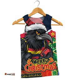 Amazing Aussie Adelaide Crows Santa Scoring Touchdown On Christmas Game Day Men Tank Top