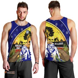 Bulldogs ANZAC Day Men Tank Top Rosemary Starring Night Style