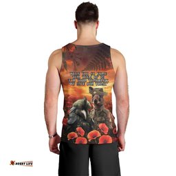 Kangaroo and Kiwi Soldier ANZAC Men Tank Top The Last War Memorial