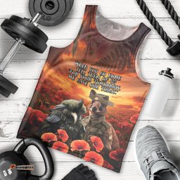 Kangaroo and Kiwi Soldier ANZAC Men Tank Top The Last War Memorial