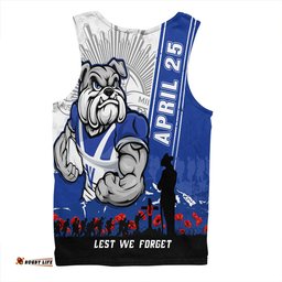 Amazing Aussie Canterbury Bankstown Bulldogs Anzac Day Lest We Forget Strong Fighting Spirit Men Tank Top