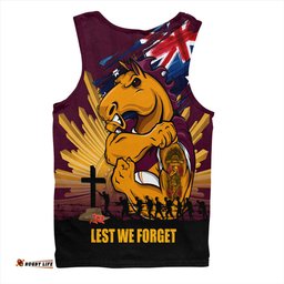 Amazing Aussie Brisbane Broncos Fearless ANZAC Defender Men Tank Top
