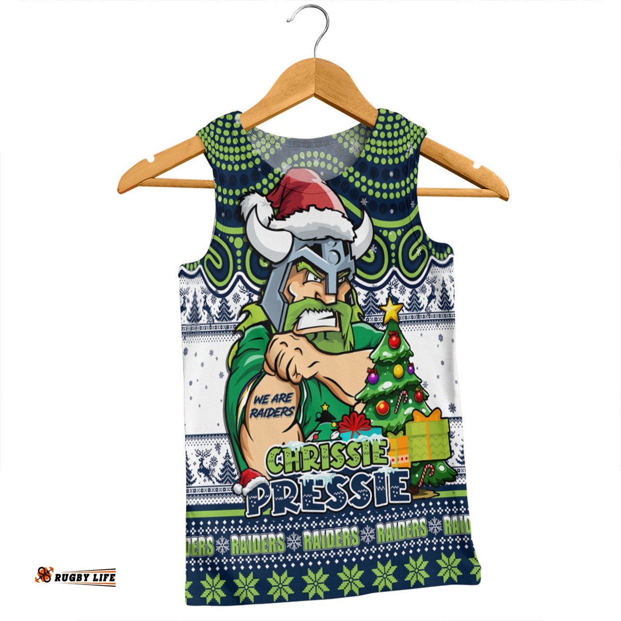 Amazing Aussie Canberra Raiders Aussie Ugly Christmas For Die Hard Fan Supporters Men Tank Top