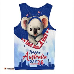 Amazing Aussie Australia Happy Australia Day Koala With Boomerang Edition Men Tank Top