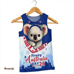 Amazing Aussie Australia Happy Australia Day Koala With Boomerang Edition Men Tank Top