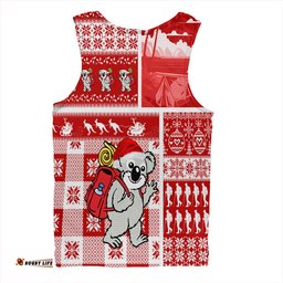 Amazing Aussie Australia Koala Wonderland Christmas Red Men Tank Top