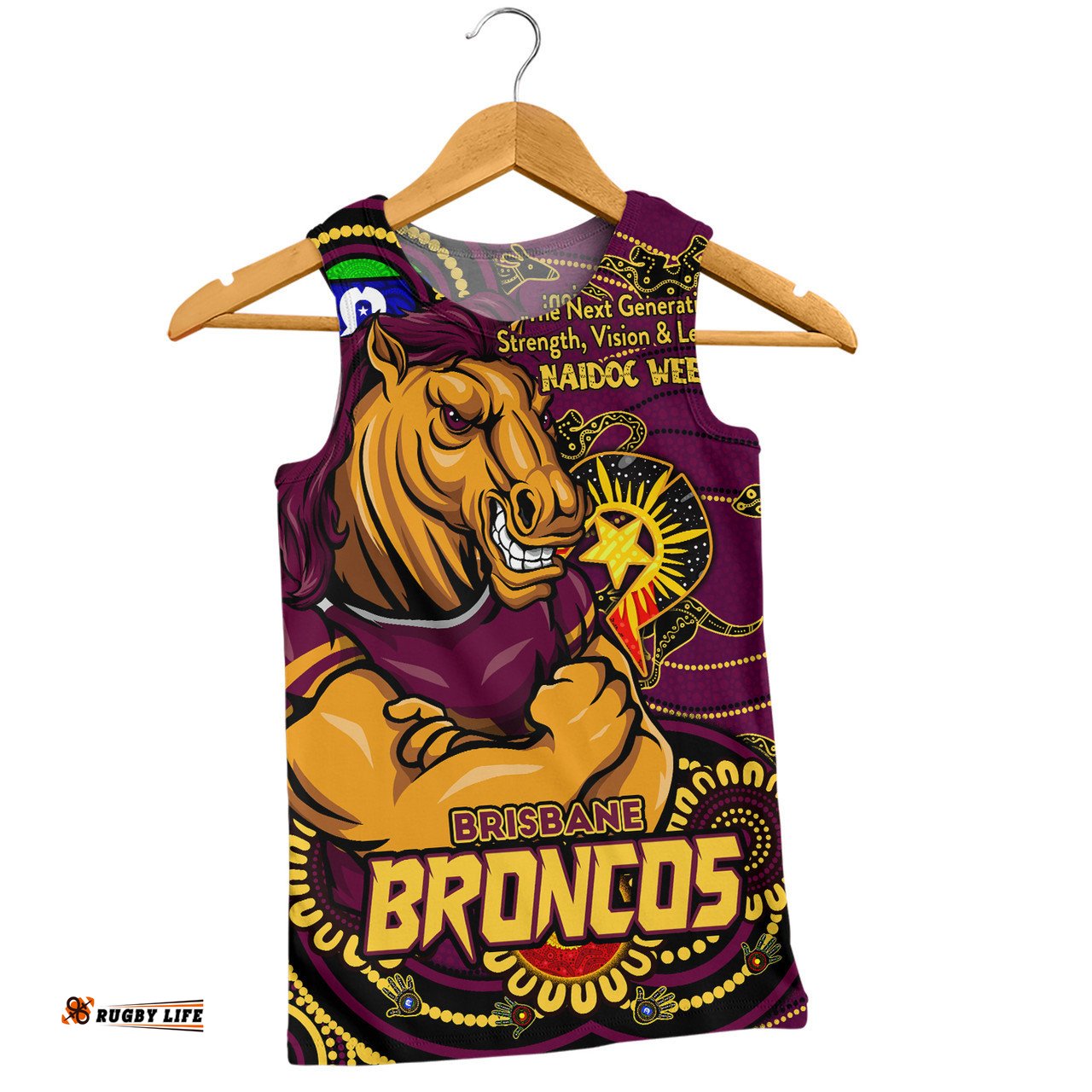 Amazing Aussie Brisbane Broncos Spirit Of NAIDOC Series Men Tank Top