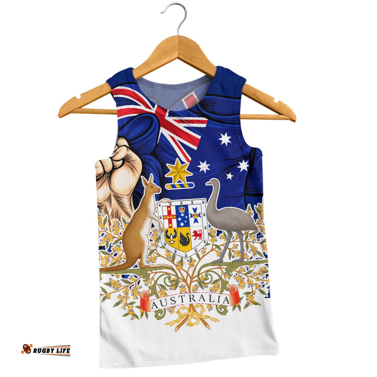 Amazing Aussie Australia Australia Power Pride And Heritage Crest Men Tank Top