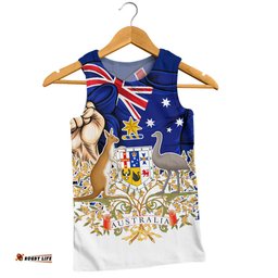 Amazing Aussie Australia Australia Power Pride And Heritage Crest Men Tank Top