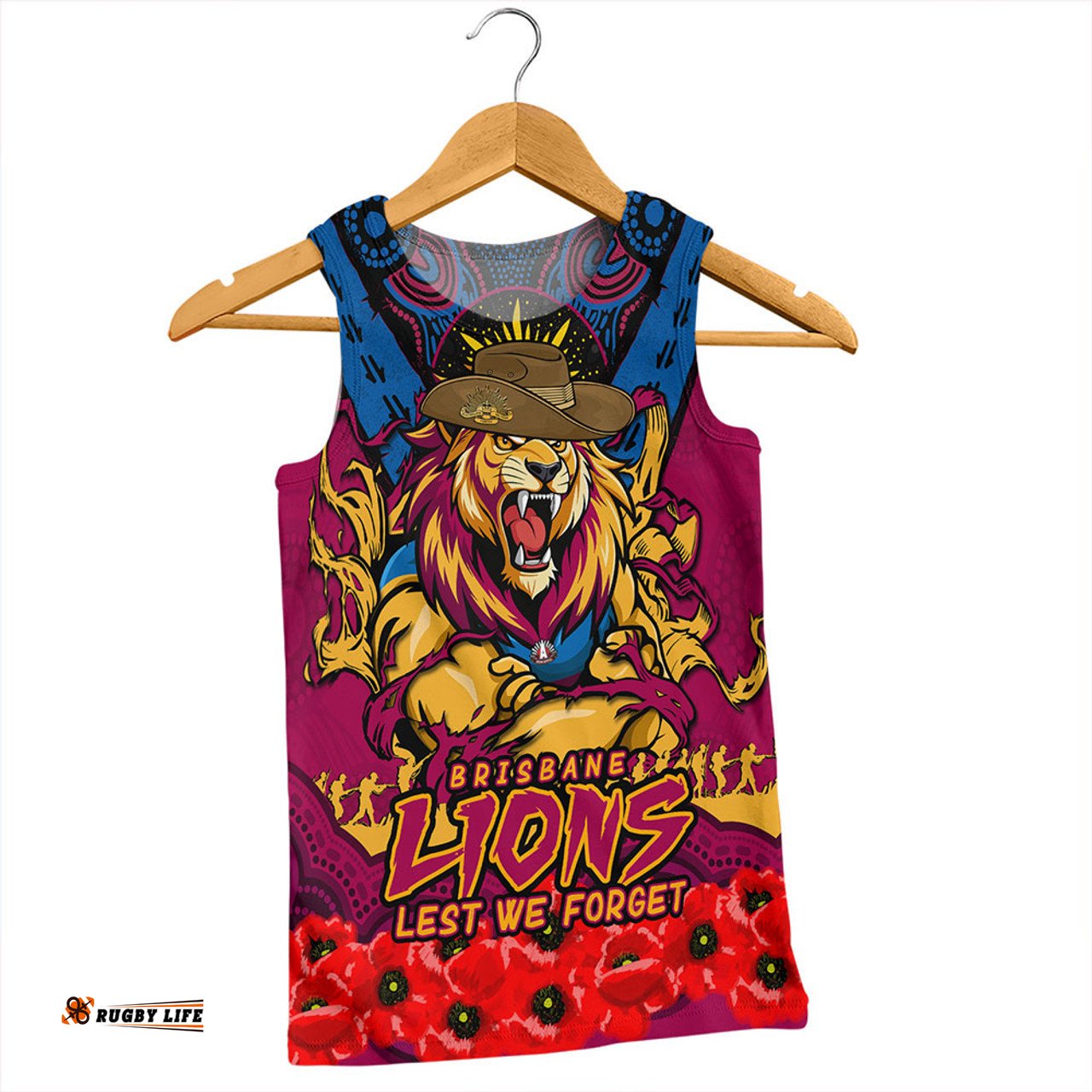 Amazing Aussie Brisbane Lions Ripped Legacy Of The Game The ANZAC Spirit Lives On Men Tank Top