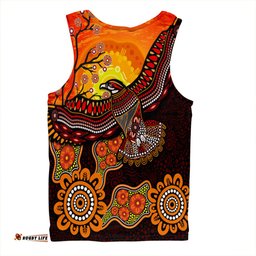 Amazing Aussie Australia Eagle Aboriginal Dot Painting Traditional Men Tank Top