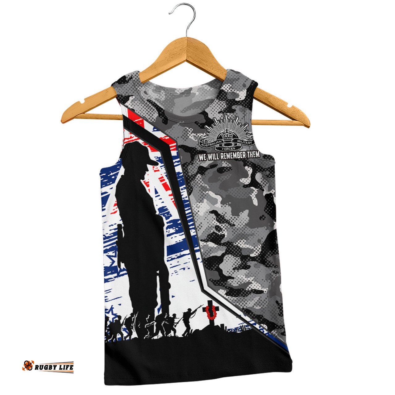 Amazing Aussie Australia Remembrance Day Heroic Soldier Legacy Men Tank Top