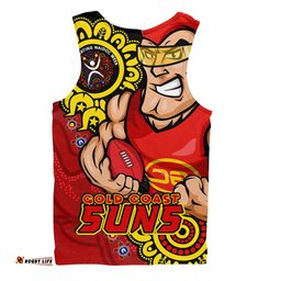 Amazing Aussie Gold Coast SUNS Power Through Generations NAIDOC Edition Men Tank Top