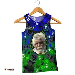 Amazing Aussie Australia Torres Strait Islands Custom Aboriginal Dot Art Indigenous Handprints Personalised Photo Men Tank Top