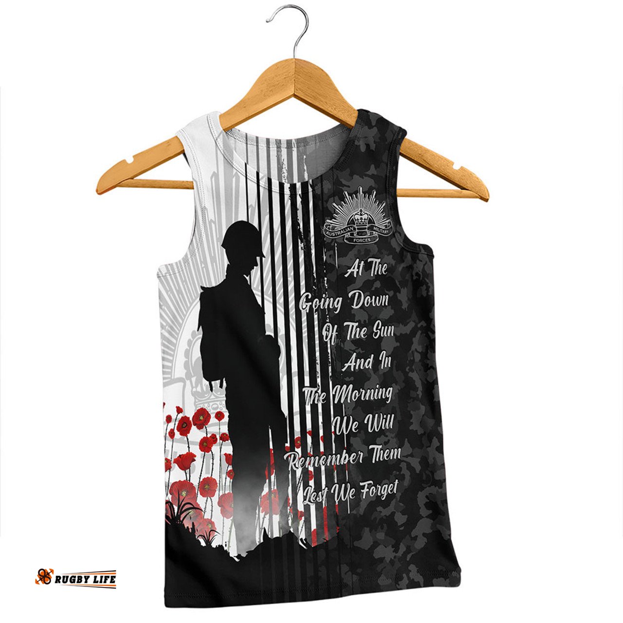 Amazing Aussie Australia Spirit Of Remembrance Day Lest We Forget Black Men Tank Top
