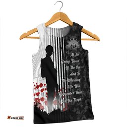 Amazing Aussie Australia Spirit Of Remembrance Day Lest We Forget Black Men Tank Top