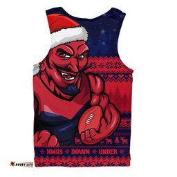 Amazing Aussie Melbourne Merry Christmas Down Under Footy Power Style Men Tank Top