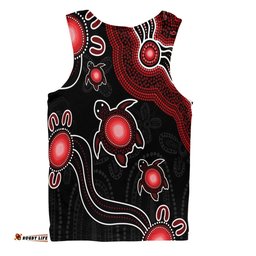 Amazing Aussie Australia Aboriginal Turtle Dreaming Journey Featuring Dot Art Men Tank Top