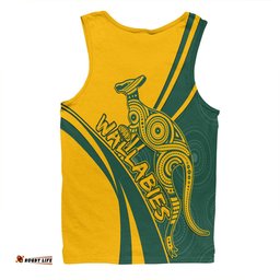 Amazing Aussie Australia Wallabies Squad Aboriginal Pattern Inspired Men Tank Top