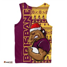 Amazing Aussie Brisbane Broncos Merry Ugly Xmas Nordic Pattern Style Men Tank Top