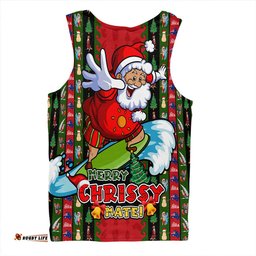 Amazing Aussie Australia Merry Chrissy Mate Santa Claus Surf Edition Men Tank Top