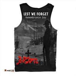 Amazing Aussie Australia Sunset Of Sacrifice And Remembrance Day Honor Black Men Tank Top