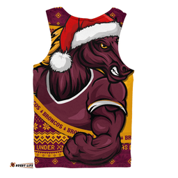 Amazing Aussie Brisbane Broncos Ugly Knit Style For Christmas Game Fans Men Tank Top