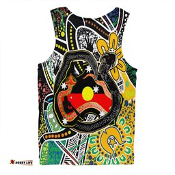 Amazing Aussie Australia Rainbow Serpent Aboriginal Dreamtime Rainbow Serpent Creates Australia Men Tank Top