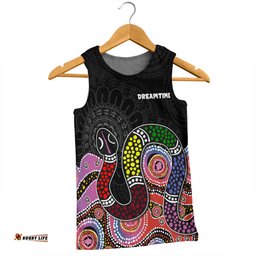Amazing Aussie Australia Rainbow Serpent Aboriginal Custom Dreamtime Rainbow Serpent Featuring Dot Style Men Tank Top