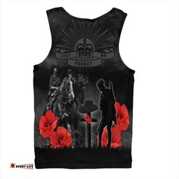 Amazing Aussie Australia Anzac Lest We Forget Light Horse Design Men Tank Top