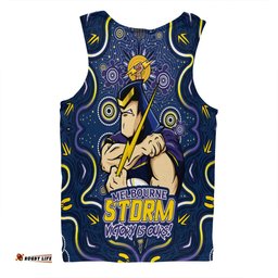 Amazing Aussie Melbourne Storm Aboriginal Pattern Inspired Victory Is Ours Men Tank Top