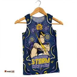 Amazing Aussie Melbourne Storm Aboriginal Pattern Inspired Victory Is Ours Men Tank Top