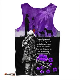 Amazing Aussie Australia Anzac Day Remembering The Animals Victims Of War Men Tank Top
