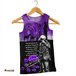 Amazing Aussie Australia Anzac Day Remembering The Animals Victims Of War Men Tank Top