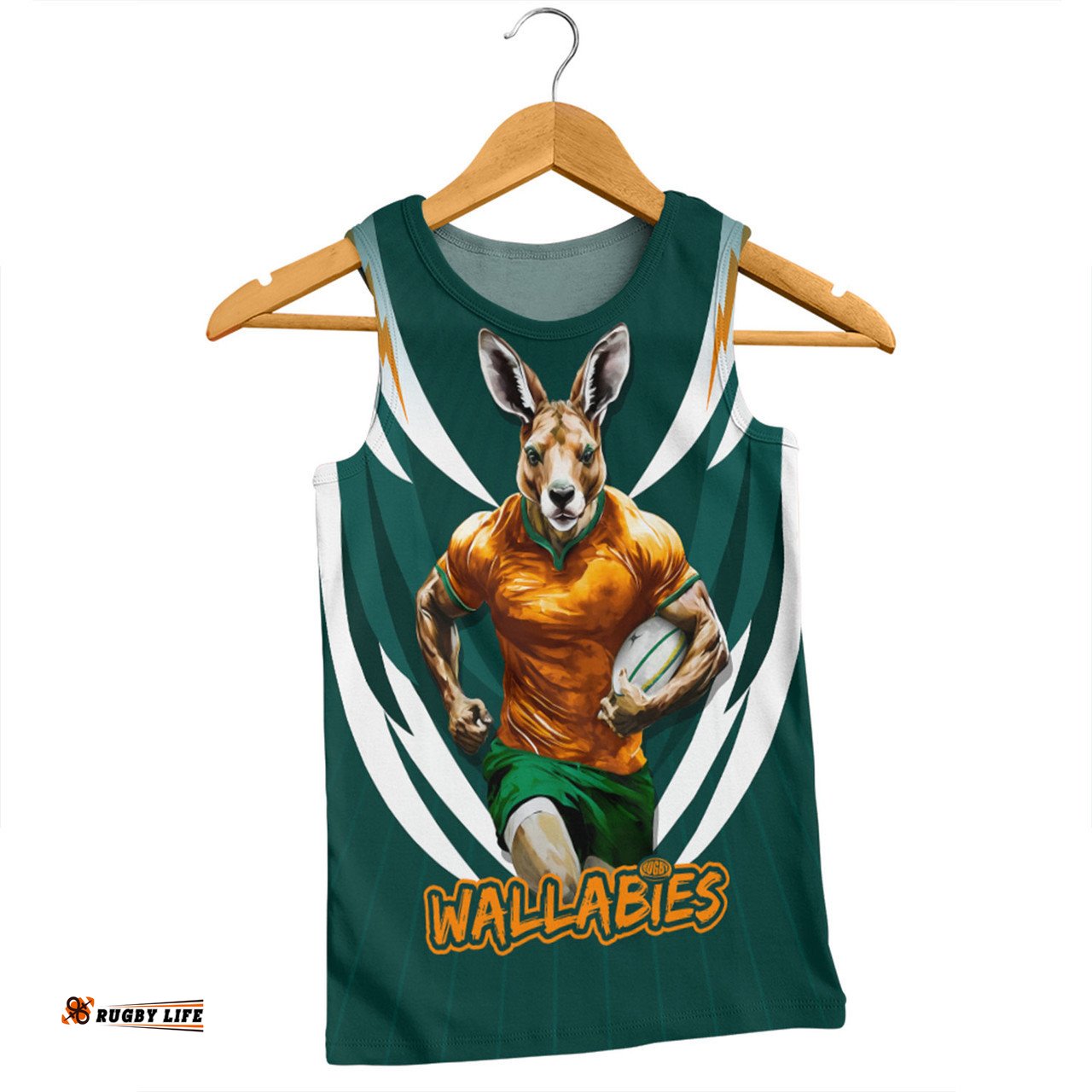Amazing Aussie Australia Wallabies Championship Sport Style Green Men Tank Top