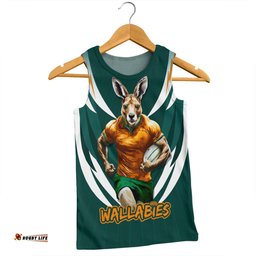 Amazing Aussie Australia Wallabies Championship Sport Style Green Men Tank Top