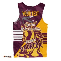 Amazing Aussie Brisbane Broncos Happy Australia Day We Are One And Free V2 Men Tank Top