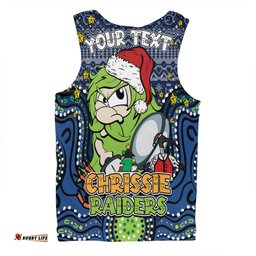 Amazing Aussie Canberra Raiders Christmas Custom Christmas Knit Patterns Vintage Jersey Ugly Men Tank Top