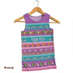 Amazing Aussie Australia Christmas Custom Aussie Christmas Flamingo Summer Vibes Purple Men Tank Top