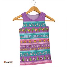 Amazing Aussie Australia Christmas Custom Aussie Christmas Flamingo Summer Vibes Purple Men Tank Top