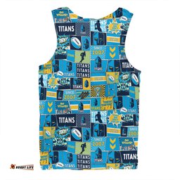 Amazing Aussie Gold Coast Titans Team Of Us Die Hard Fan Supporters Comic Style Men Tank Top