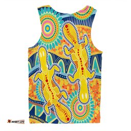 Amazing Aussie Australia Platypus Aboriginal Yellow Platypus With Aboriginal Art Dot Painting Patterns Inspired Men Tank Top