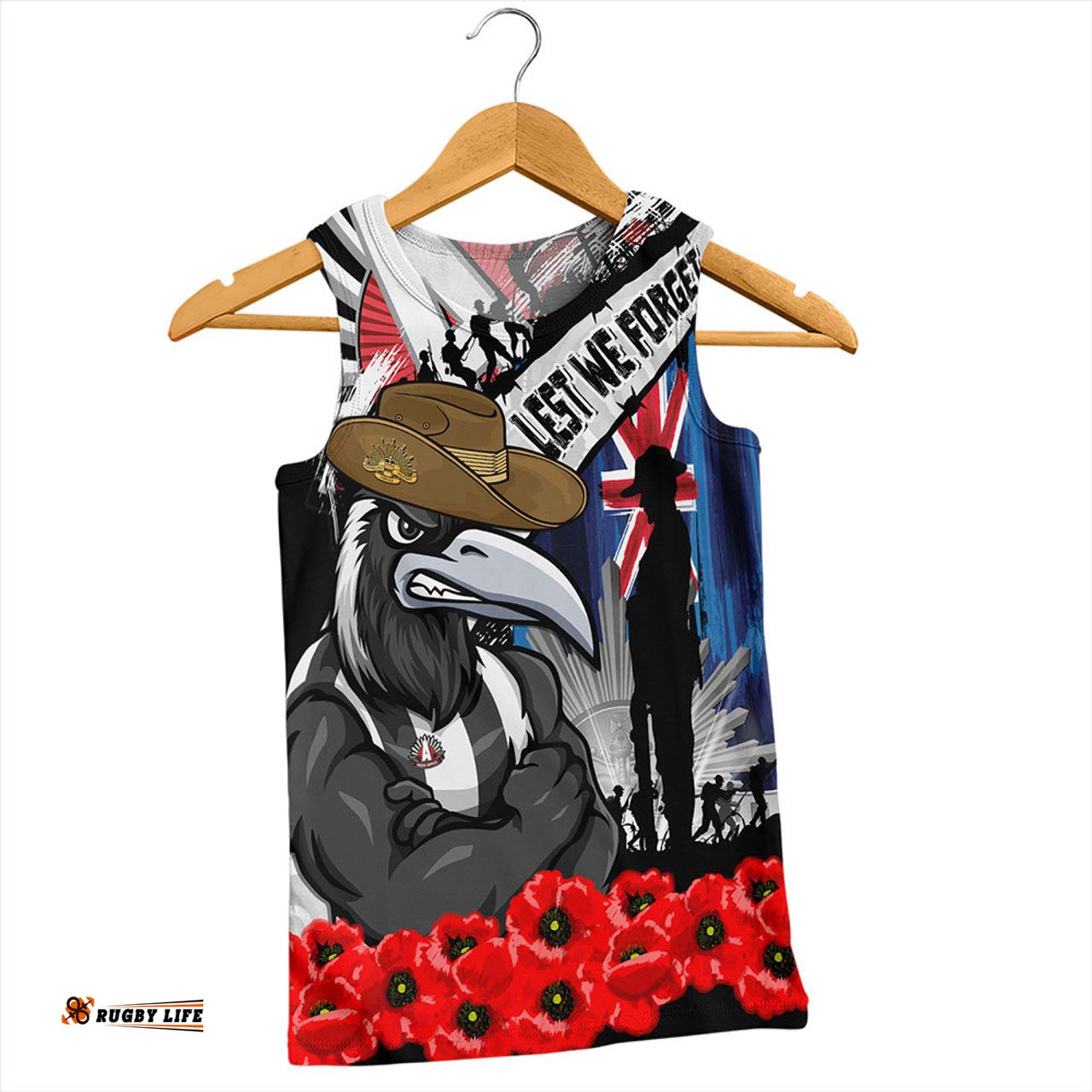 Amazing Aussie Collingwood Anzac Day Honor United In Spirit Men Tank Top