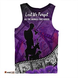 Amazing Aussie Australia Anzac Day Lest We Forget Historical Footage Of Animals Men Tank Top