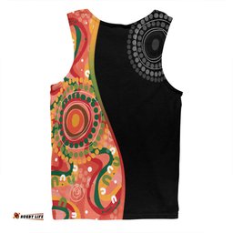 Amazing Aussie Australia Aboriginal Custom Aboriginal Art Style Abstract Men Tank Top
